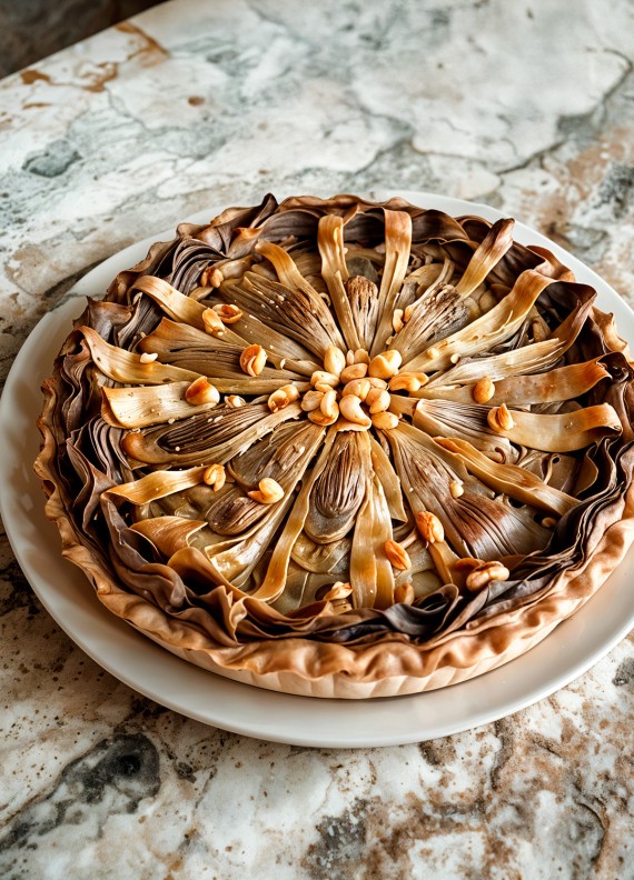 Torta salata carciofi, ricotta e pecorino